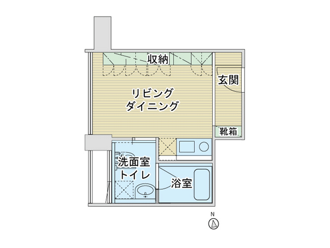 Aタイプ居室　間取り図