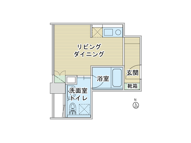 Bタイプ居室 間取り図