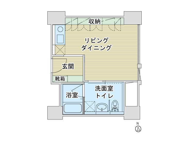 Cタイプ居室　間取り図