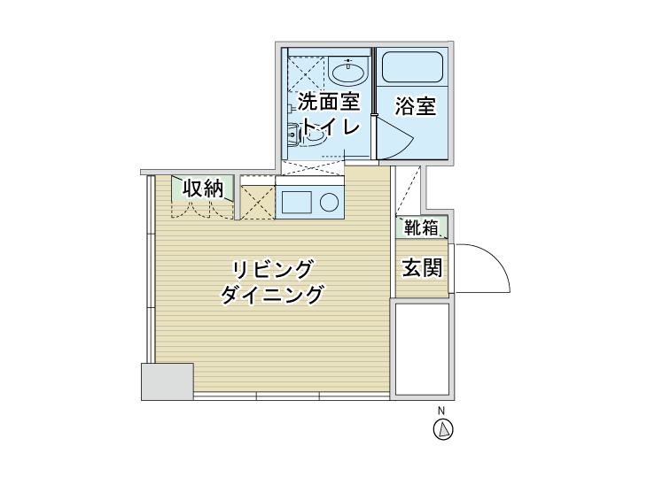 Dタイプ居室　間取り図