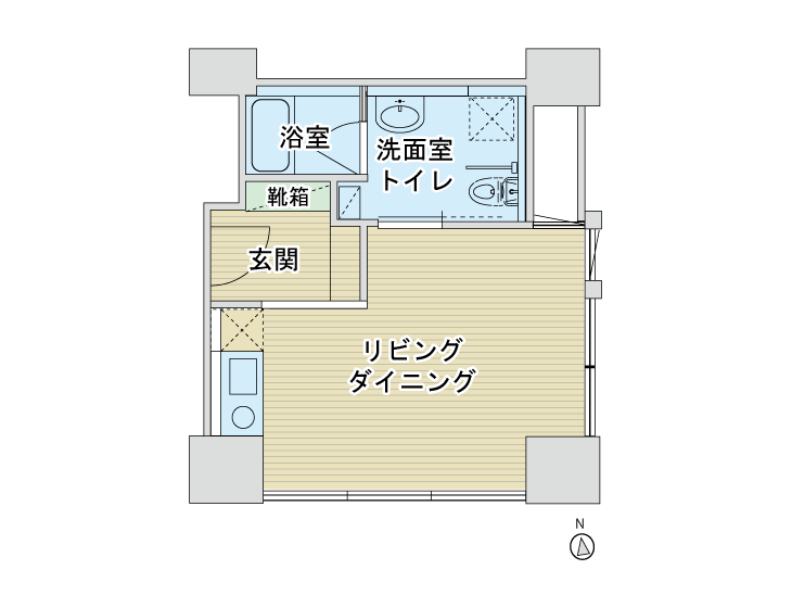 Eタイプ居室　間取り図